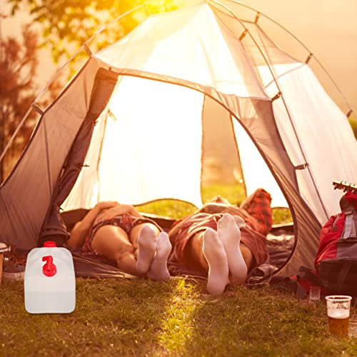 Relaxdays Bidón con Grifo, Tapón de Rosca, Depósito de Agua Potable, para Camping, 10L, Sin BPA, 1 Ud., Blanco & Rojo