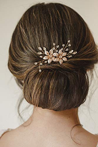 SweeTV - Peine para el pelo de novia, hecho a mano, para boda, accesorio para el pelo para mujer