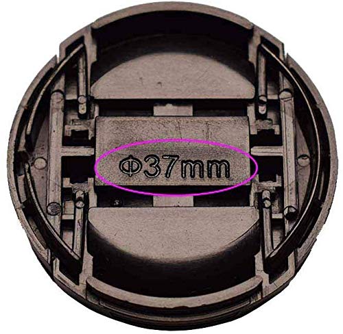 Tapa de objetivo a presión de 37 mm con retenedor para Olympus 14-42 mm Lente 1: 3.5-5.6 para Olympus OM-D E-M10 Mark III II E-PL9 E-PL8 E-PL7 E-PL6 E-PL3 E-PL2, ULBTER Center Pinch Lens Cover Strap