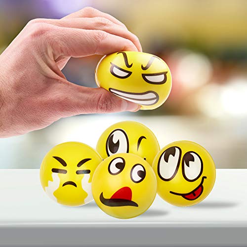 THE TWIDDLERS - 24 Pelotas Antiestrés para Niños y Adultos de Emoji Squeeze