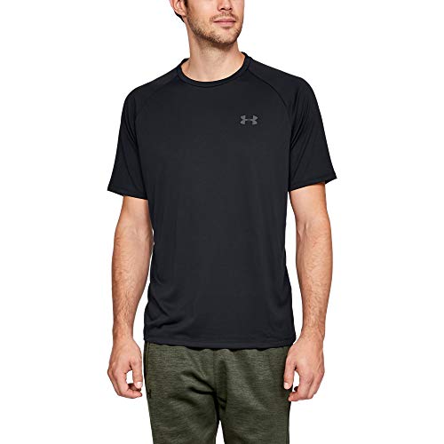 Under Armour Tech 2.0 Shortsleeve, Camiseta Hombre, Negro (Black / Graphite) , 2XL