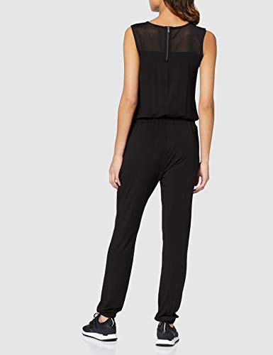 Urban Classics Ladies Tech Mesh Long Jumpsuit Mono Largo, Negro (Black 7), L para Mujer