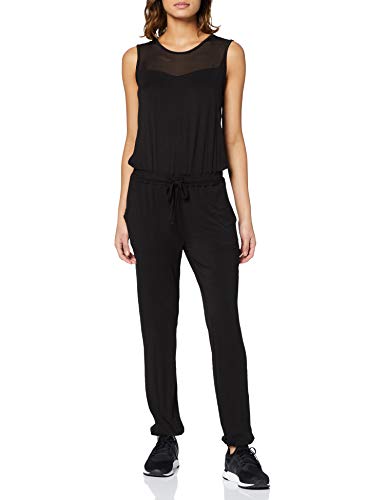 Urban Classics Ladies Tech Mesh Long Jumpsuit Mono Largo, Negro (Black 7), L para Mujer