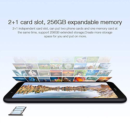 Xiaomi Redmi 7A Smartphone,2GB RAM 32GB ROM Dual SIM 5.45 '' Pantalla Completa HD, Qualcomm Snapdragon SDM439 Octa-Core Procesador,Fuente Grande,Cámara Trasera de 13MP Cámara Frontal de 5MP (Negro)