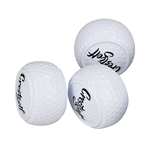 2 pelotas planas de entrenamiento de golf de dos capas, bolas de práctica de golf para swing putter, campo de conducción, bolas de práctica de golf para patio trasero, forma plana