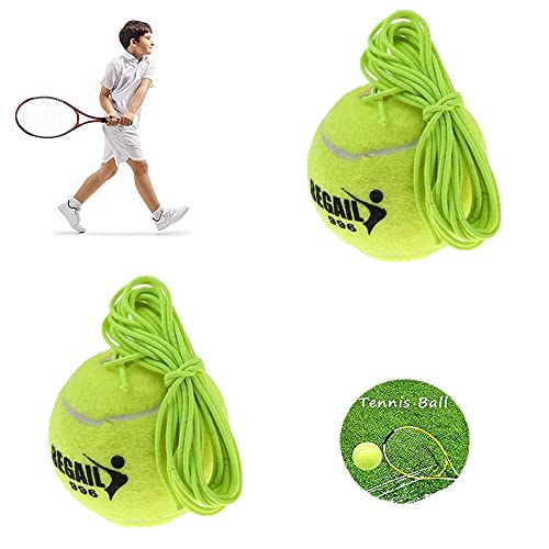 2 Pieza Pelota de Tenis y Cuerda de Repuesto,Pelotas de Entrenamiento de Tenis Tenis con Cuerda Elástica Pelota de Tenis y Cuerda de Repuesto Pelota Tenis con Bola Entrenamiento(Verde)