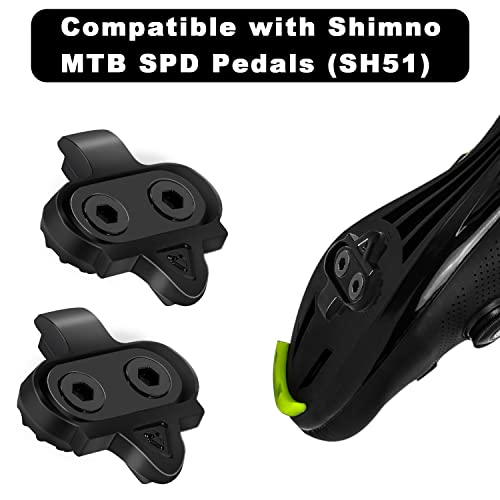 2 Piezas Calas Shimano MTB SH51 Tacos de Bicicleta para Shimano SPD Spinning Juego de Calas para Pedales Compatibles con Shimano SPD Negro