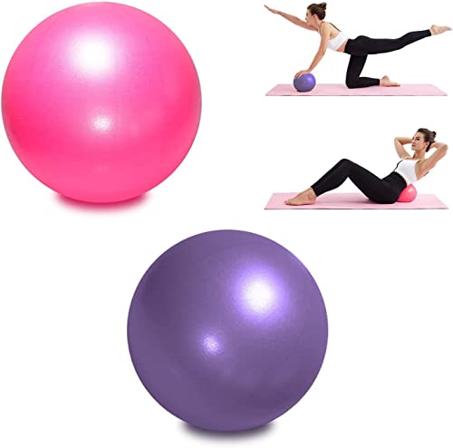 2 Piezas Pelota de Pilates para Yoga, Barra, Entrenamiento y Terapia Física, Mejora el Equilibrio, Fuerza de Núcleo, Dolor de Espalda y Postura, 25CM