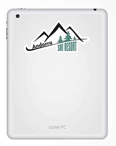 2 x Andorra de esquí Resort pegatinas de vinilo para iPad, ordenador portátil de viaje, auriculares en # 4659