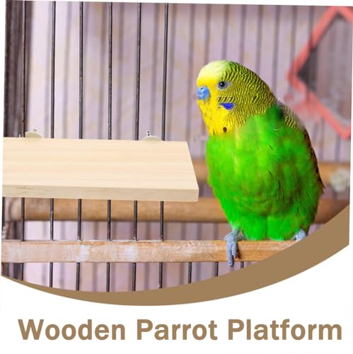 2pcs Plataforma Pajaros Jaula, Vibury Jaula para pájaros Plataforma para Percha Soporte para Loros Jaula trampolín para Animales pequeños pájaros y hámster