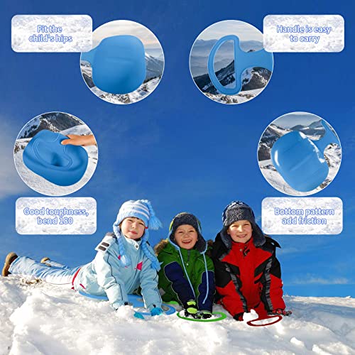 4 Piezas Tabla de Trineo, Trineo de Nieve para Niños, Juego de Trineo Bob Plástico, Snowboard para Niños Unisex y También Apto para Niños y Adultos como Juguete de Invierno (B)
