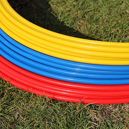 6PCS Anillos de Agilidad de Velocidad de fútbol ABS Sensitive Equipo de Entrenamiento de fútbol Pace Lap Accesorios de fútbol de fútbol Amarillo Rojo Azul