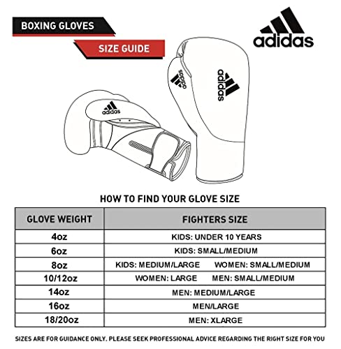 adidas Speed 50 Gym Fitness Training Workout Sparring Kick Boxing Gloves Mens Women Kids 6oz 8oz 10oz 12oz 14oz 16oz Guantes de Boxeo, Unisex Adulto, Blanco y Dorado, 283 g