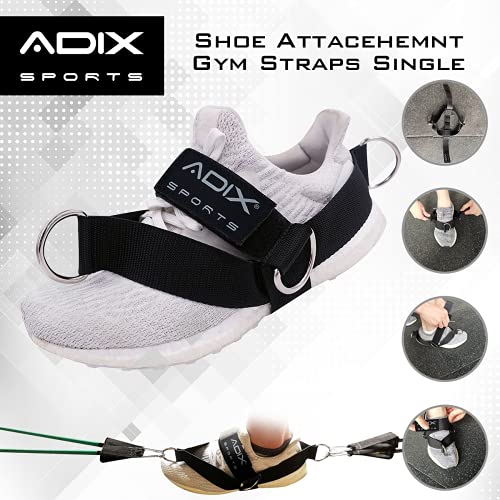 ADIX Sports – 1 pieza Fitness Accesorio Correa de tobillo Glute Kickback Pierna Ejercicio Abductores Resistencia para Máquinas de Cable Cubierta de Zapatos Cinturón de Tirar con 4 Puntos de Conexión