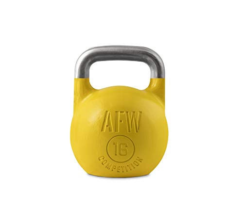 AFW Competition Kettlebell, Pesa Rusa, Adultos Unisex, Amarillo, 16 kg