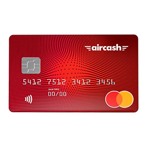 Aircash Tarjeta de prepago roja y Moderna MasterCard: una Forma Segura y Personal de Pagar en línea y en Tiendas