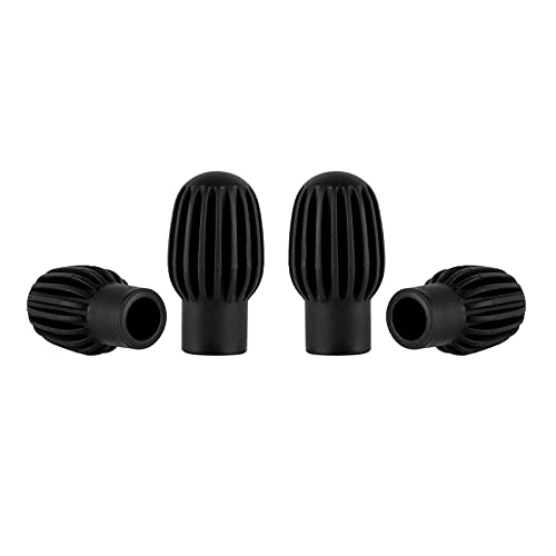 Alnicov 4 amortiguadores de tambor silenciosos de silicona, puntas de práctica silenciosas para tambores, accesorio de repuesto, color negro