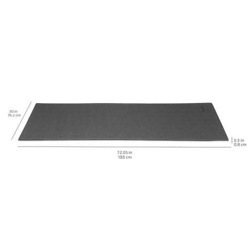 Amazon Basics – Esterilla protectora de alta densidad para uso con máquinas de gimnasio y cintas, 76 x 183 cm, Negro