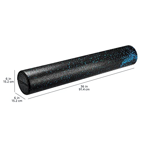 Amazon Basics - Rodillo de espuma de alta densidad, Azul jaspeado - 90 cm