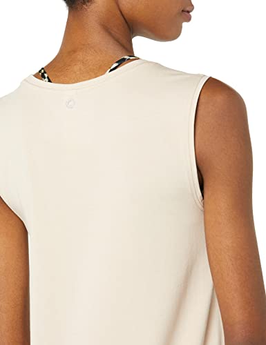 Amazon Essentials Camiseta sin Mangas para Yoga, de algodón Suave, Corte Recto, Disponible en Tallas Grandes (Anteriormente Core 10) Mujer, Gris Topo, M
