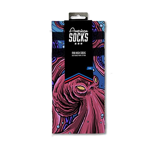 American Socks Octopus S/M - Mid High - Calcetines de Deporte, Gimnasio, Bicicleta, Skate, Crossfit, Ciclismo, Tècnicos