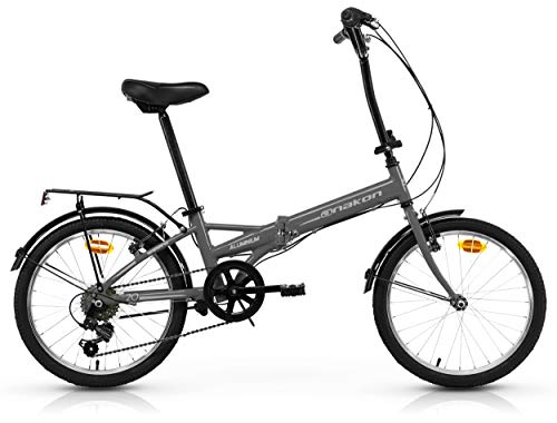 Anakon Folding Sport Bicicleta Plegable, Adultos Unisex, rueda de 20 pulgadas, Gris