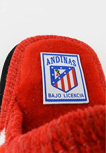 Andinas - Zapatillas de estar por casa Oficial Atlético de Madrid - Rojo-blanco, 42