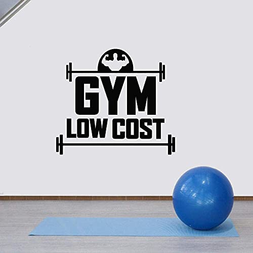 Art Fitness Low Cost Gym Decoración De La Pared Etiqueta De La Pared Calcomanía De Vinilo Mural Inspirador Calcomanía De Pared 42X37Cm