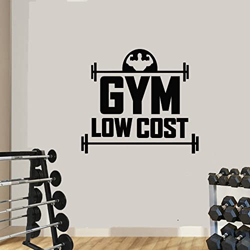 Art Fitness Low Cost Gym Wall Decor Wall Sticker Vinyl Decal Mural Motivational Inspirational Wall Decals 42X37Cm