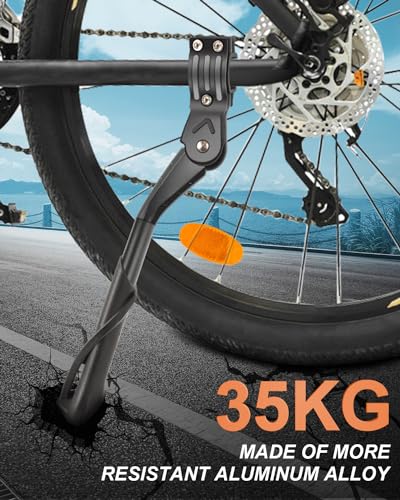 ASOUNY Patas de Cabra Bicicleta 24 26 28 29 Pulgadas - Universal Grande Caballete Bici Eléctrica Carga Máxima 35kg de Peso, Altura Ajustable Aluminio Patacabras Bicicletas para E-Bike Ciclismo
