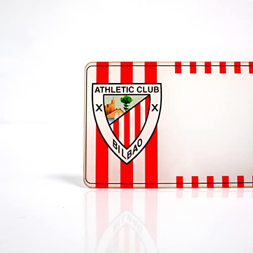 Atletic Club de Bilbao - Matricula Metacrilato Personalizada Equipo de Futbol - Matricula con Nombre - 38cm x 8cm - Placa Impresion Directa - Nombres Decorativos Personalizados