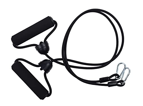 Azatemgo Juego de 2 cuerdas elásticas para Plataforma vibratoria Fitness (negro)