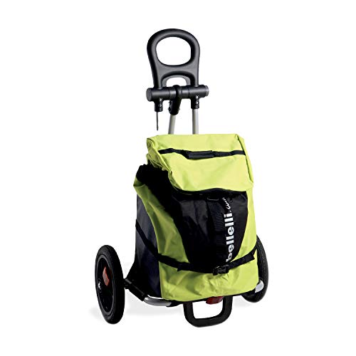 B-Tourist - Carrito para Bicicletas - Carga útil 25 kg - con Bolsa Verde limón