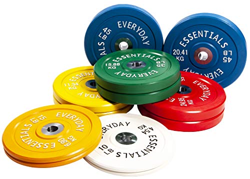 BalanceFrom Everyday Essentials - Placa de peso olímpico codificada por colores con buje de acero, color azul