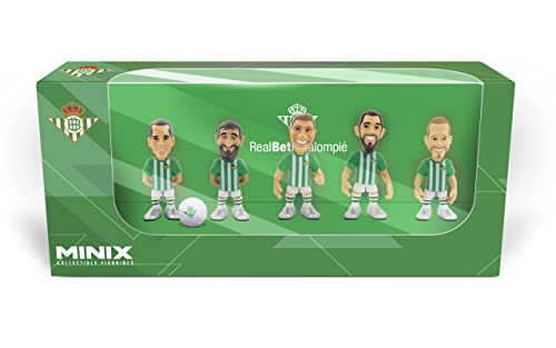 Bandai - Minix Pack 5 Figuras de Jugadores de Real Betis, 7 cm