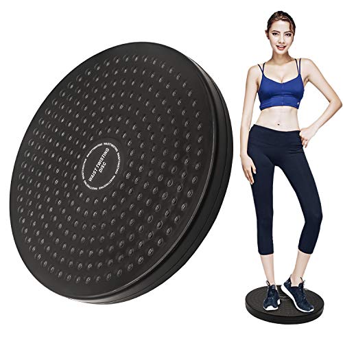 BEETWO Disco giratorio para ejercicios aeróbicos con plataforma de seguridad antideslizante, equipo de fitness para ejercicios de cintura y masaje de pies