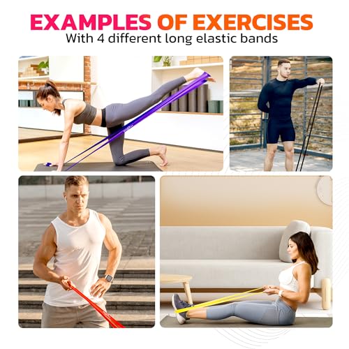 BELTVAN Bandas Elásticas Fitness - Set 9 Gomas Látex Musculación para Calistenia, Pilates, Crossfit, Yoga