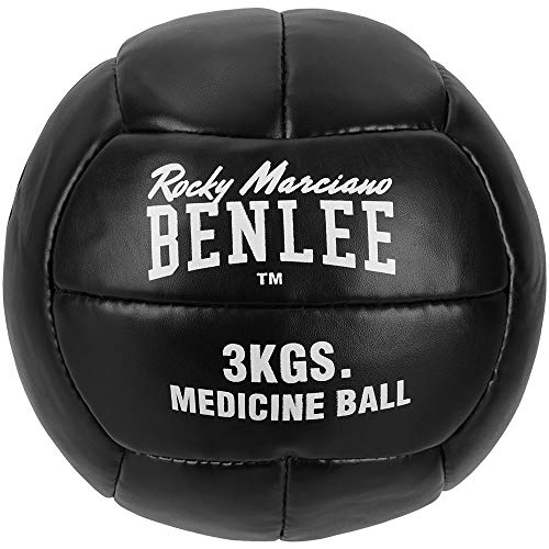 BENLEE Rocky Marciano Unisex - Pelota para Adultos PAVELEY Artificial Leather Medicine, Negra, 5 kg
