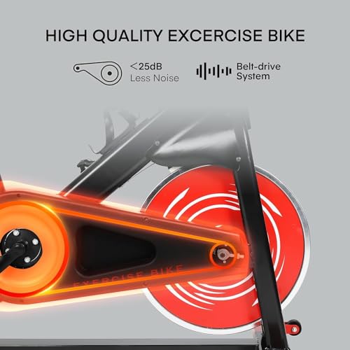 Bicicleta Estática | Ciclo Indoor Spinning | Volante de Inercia 8 kg| Bajo Nivel de Ruido | Resistencia Variable| Pantalla LCD | Capacidad de Peso de 120 KG| Bici Fitness Casa