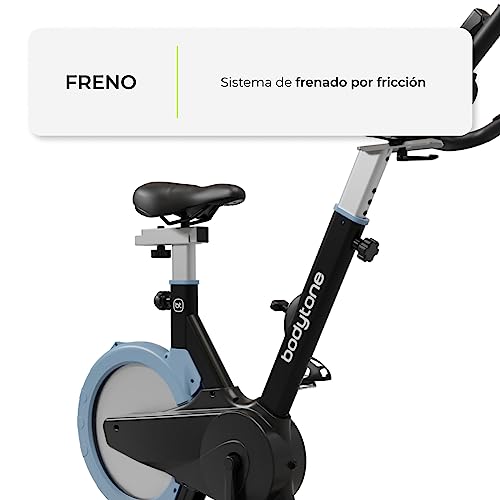 Bicicleta Estática Spinning - Bicicleta fitness con Rueda de inercia y freno mono-patín trasero – DS07 Bodytone