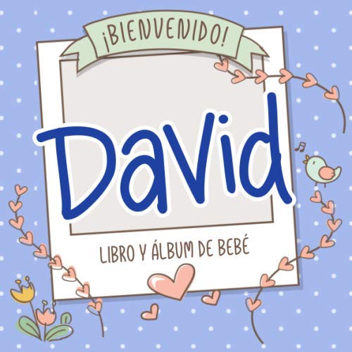 ¡Bienvenido David! Libro y álbum de bebé: Libro de bebé y álbum para bebés personalizado, regalo para el embarazo y el nacimiento, nombre del bebé en la portada