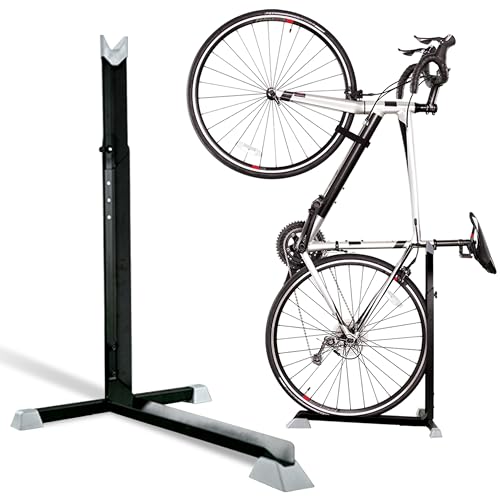 Bike Nook Soporte portátil para guardar bicicletas en interior. Rack estático de altura ajustable para ahorrar espacio, Negro