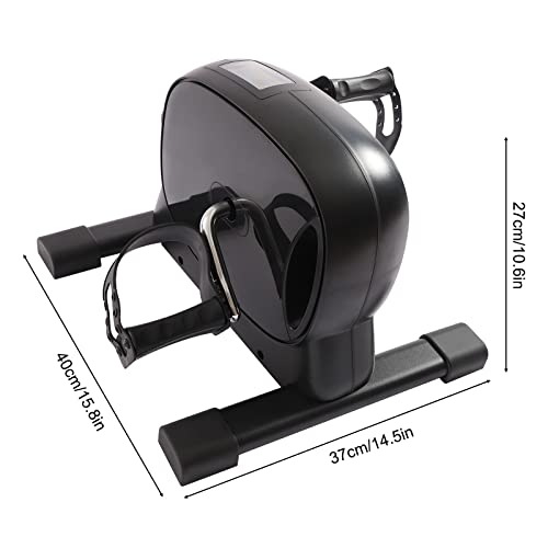 biniliubi Resistencia ajustable máquina ejercicio pedal pie gimnasio entrenamiento casa pedal ciclo máquina ciclo ejercicio mini pedalo con pantalla LCD negro