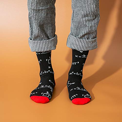 BISOUSOX Calcetines Divertidos para Hombres Calcetines de Algodón Calcetines Coloridos Calcetines Locos de Moda para Hombres con Patrón Calcetines Clásicos Zapatos Novedosos Regalo para Esposo Amigo