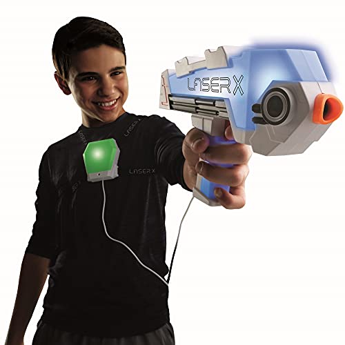 Bizak Laser X Revolution Double Blaster – pistola laser largo alcance, con recarga rápida y chalecos, regalo para niños y niñas a partir de 6 años (62948046)