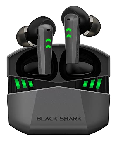 Black Shark Auriculares Inalambricos con Latencia Ultrabaja de 35ms, Auriculares con Sonido Premium, Bluetooth 5.2, 4 Micrófonos Hiperclaros, Resistente al agua IPX5, Tiempo de Juego de 20h