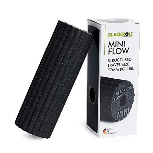 BLACKROLL Mini Flow Rodillo para Fascia – el Original. El pequeño Rodillo de automasaje con Doble Efecto para la Fascia, Unisex, Mini Flow, Negro, Mini