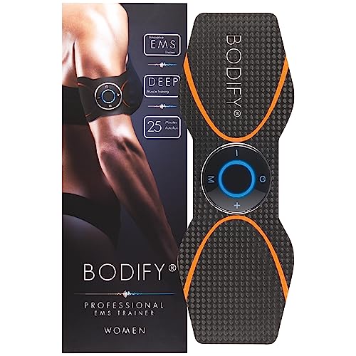 Bodify® Dispositivo de Entrenamiento EMS 2en1 para la estimulación focalizada de los músculos de Brazos y piernas! - Desarrollo Muscular - Entrenador EMS - Electroestimulador Muscular - EL Original