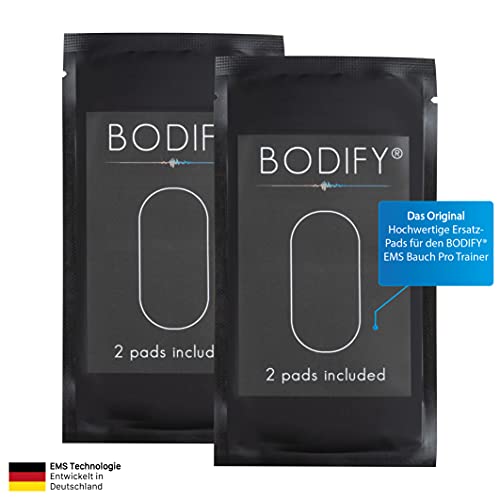 Bodify Juego de 2 almohadillas de repuesto originales (sin controlador) para abdominales EMS Pro – Entrenador abdominal para hombres y mujeres