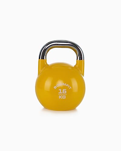 BOOMFIT Kettlebell de Competición 16Kg, Unisex-Adult, Yellow, One Size